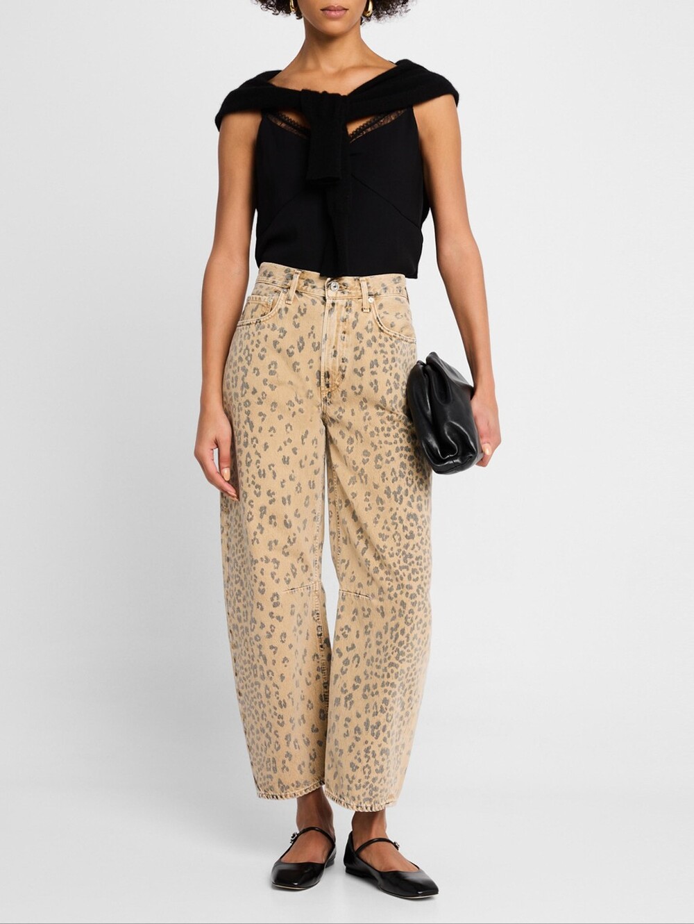 Citizens Of Humanity Miro Cheetah-Print Relaxed Barrel Jeans - Picture 10 of 11